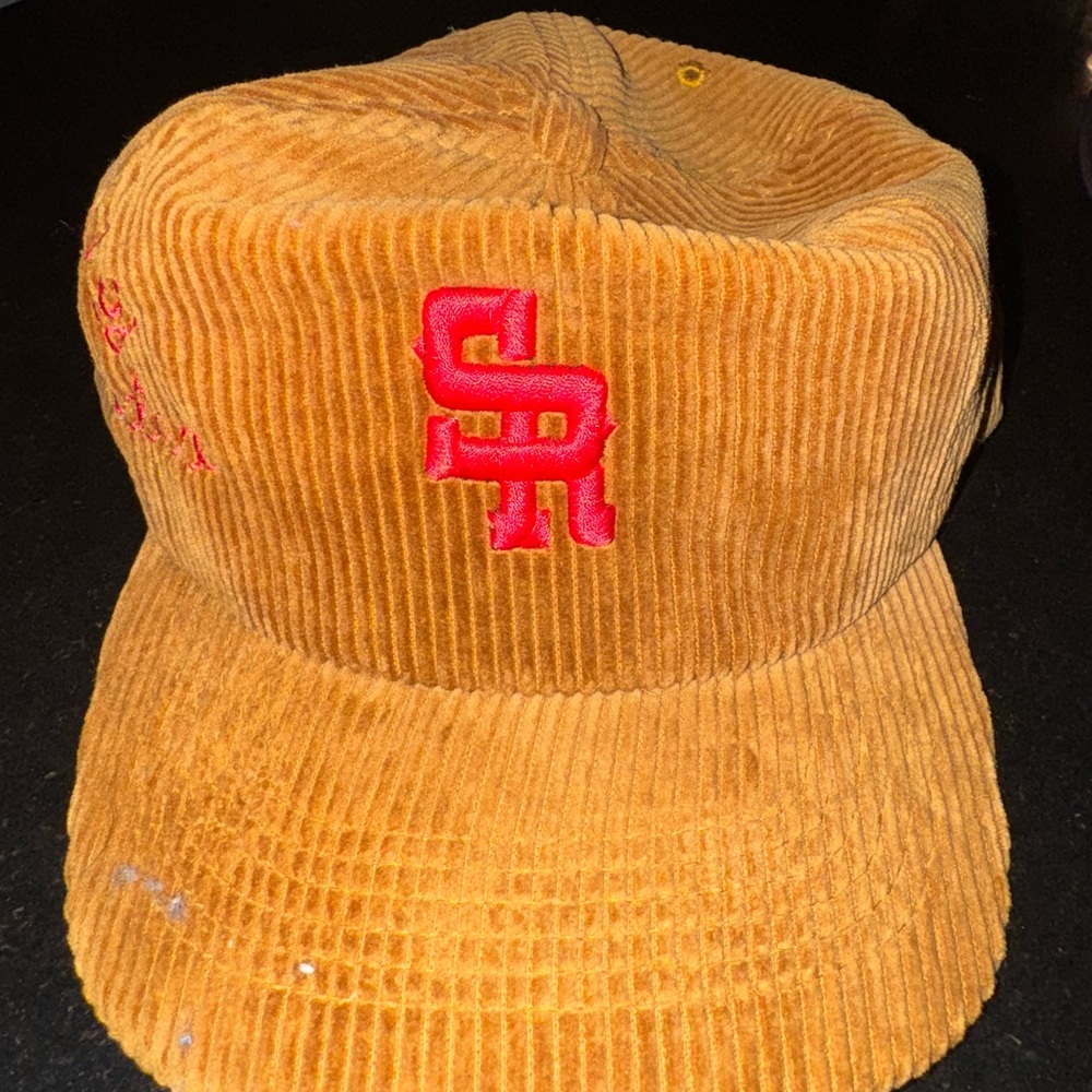 🤠 “Not My First Rodeo” Corduroy Hat by Ernest – Brown / Red Embroidery